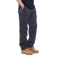 Pantalones Cargo Hombre FGKKS Con Multiple Bolsillos Y Cierre De Cremallera Algodón Puro Pantalones Rectos Casuales De Color Sólido Para Construcción - details 9