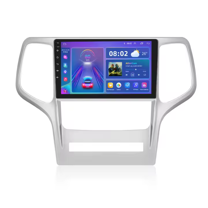 Podofo Radio de coche Android 2 Din para Jeep Grand Cherokee 2008-2013 Carplay 8+128GB AI Voice WIFI+4G DSP GPS Navegación Multimedia Reproductor de Video - 1