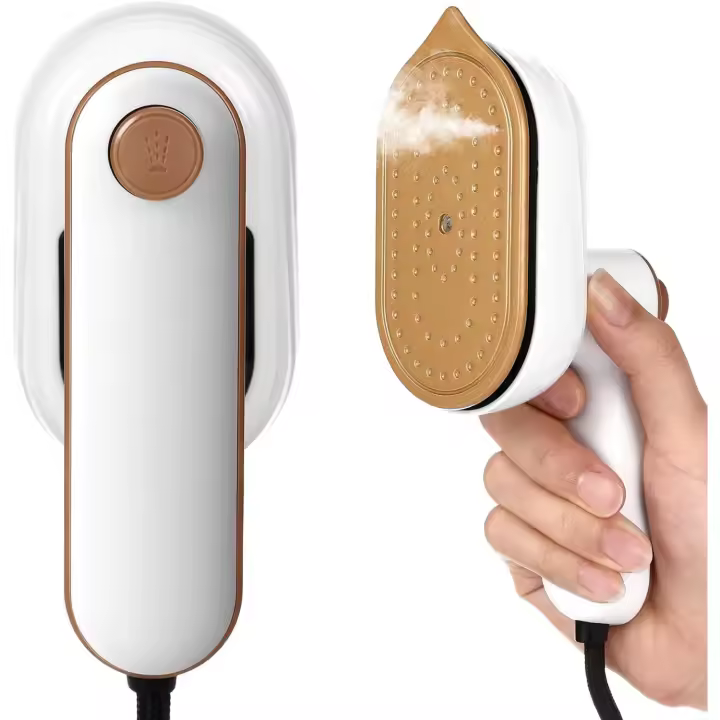 Mini Plancha Portátil, Planjar De Vapor De Mano Rotatoria 180 °, Calentamiento RáPido, With Cable, Legable, Planjar De Vapor, Soporte Para Planjar En Seco y HúMedo Para Ropa de viaje - 1
