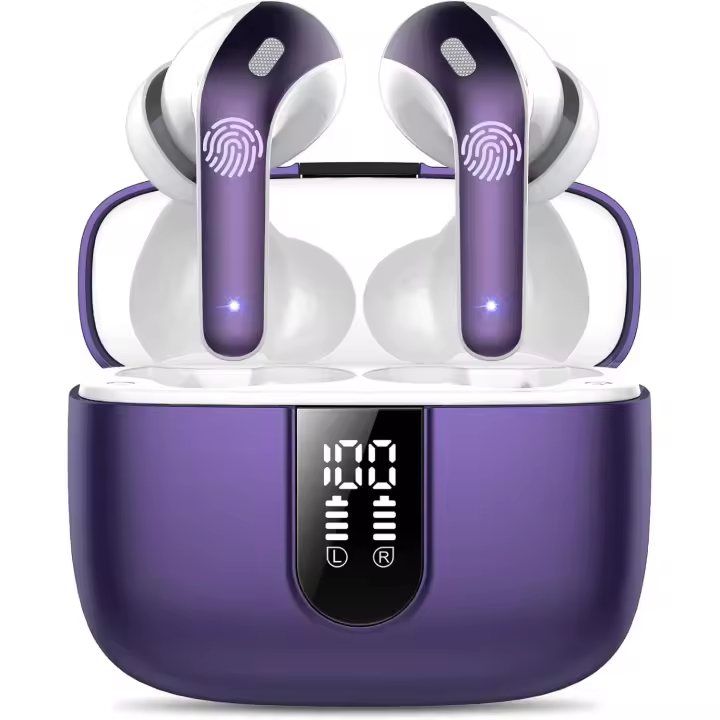 Auriculares Bluetooth, Auriculares Bluetooth 5,3, 4 Mic con Reducción de Ruido ENC, 50H con Graves, Cascos Inalambricos Bluetooth IP7 Impermeable, Carga rápida USB-C, Ajuste Cómodo - 1