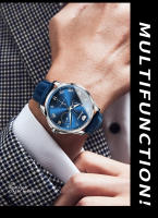 Reloj Automático Para Hombre JSDUN De Lujo Rosa Oro Con Movimiento Suizo Importado Multifuncional Fecha Resistente Al Agua Cuero Acero Inoxidable - details 11