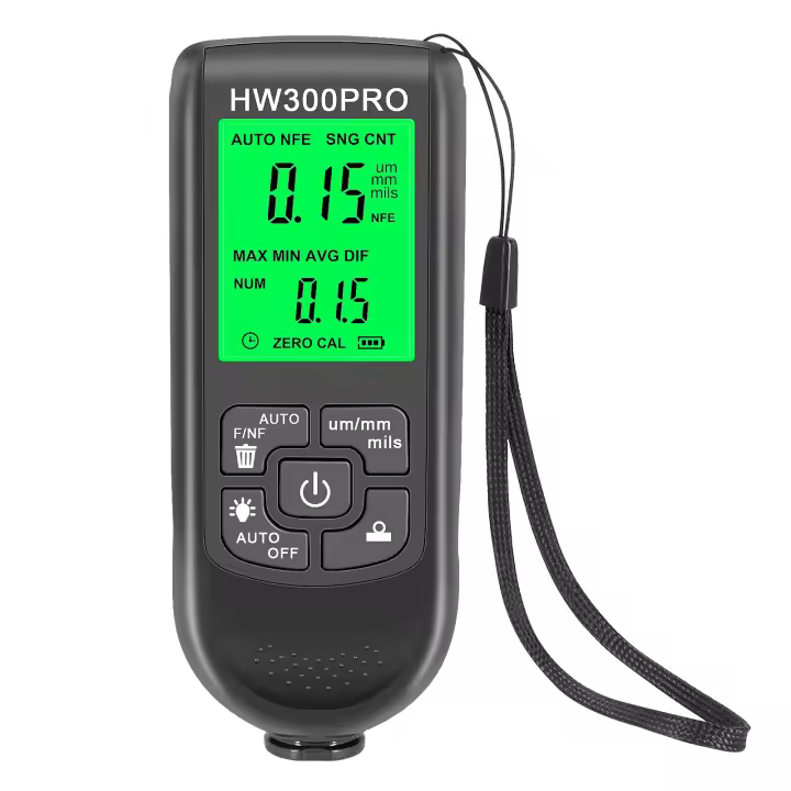Medidor De Grosor Automático HW300PRO Para Películas De Coche Medidor De Pintura Automotriz 0-2000UM Con Retroiluminación - 1