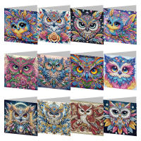 Kit De Pintura De Gato Con Diamantes 6Pcs Regalo Para Adultos Amigos Familia Miembro Del Círculo De Navidad Arte De Tarjeta De Diamante - details 6