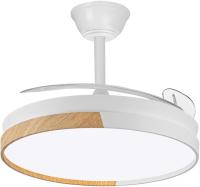 Ventilador LED aspas plegables Arpino Blanco+Madera CCT 3000-4000-6000K, Intensidad Regulable 45W, Silencioso，Variable de frecuencia，42 pulgadas - details 3