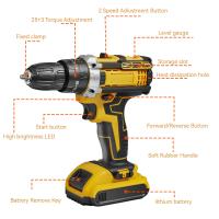 Cordless Drill Electric Screwdriver 3/8" Keyless Chuck 2 Speeds 25 3 Clutch Drill 45Nm Power Tools For Dewalt 20V Battery - details 5