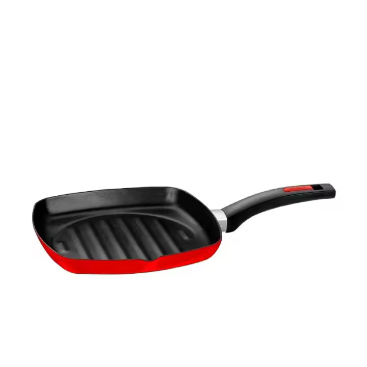 Monix Fresa – Sartén tipo Grill, plancha, parrilla cuadrada 27x27 cm de acero esmaltado con Antiadherente Teflon® Classic cocina - 1