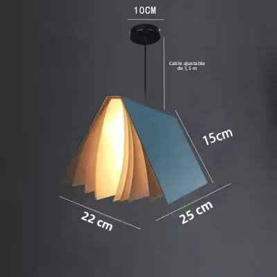 Lámpara Colgante Creativa De Libro Moderno Para Comedor Cocina IslaSuspension Lámpara De Techo Artística Metálica Blanco Negro Rosa Azul Adecuada Para Sala De Estar Estudio Dormitorio Hotel - 1