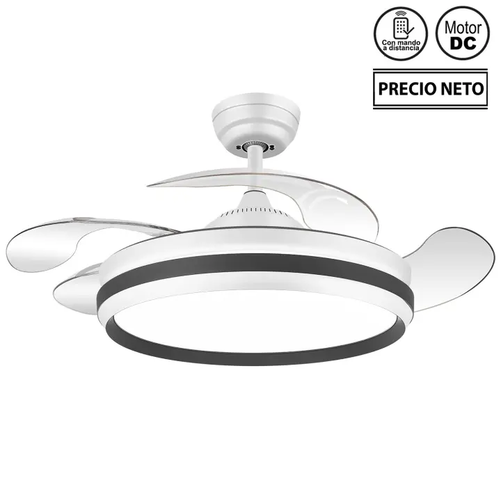 Ventilador de techo SERENE, 38w, 4900lm, 3 modos de colores 3000k-4500k-6500k, mando a distancia, modo invierno y verano, temporizador, 6 velocidades - 1
