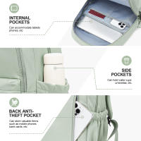 Mochila Para Laptop De Nylon Ligera Para Mujer Y Niña Estilo Casual Con Compartment Para Computadora Mochila Universitaria De Viaje Trabajo Y Escuela - details 3