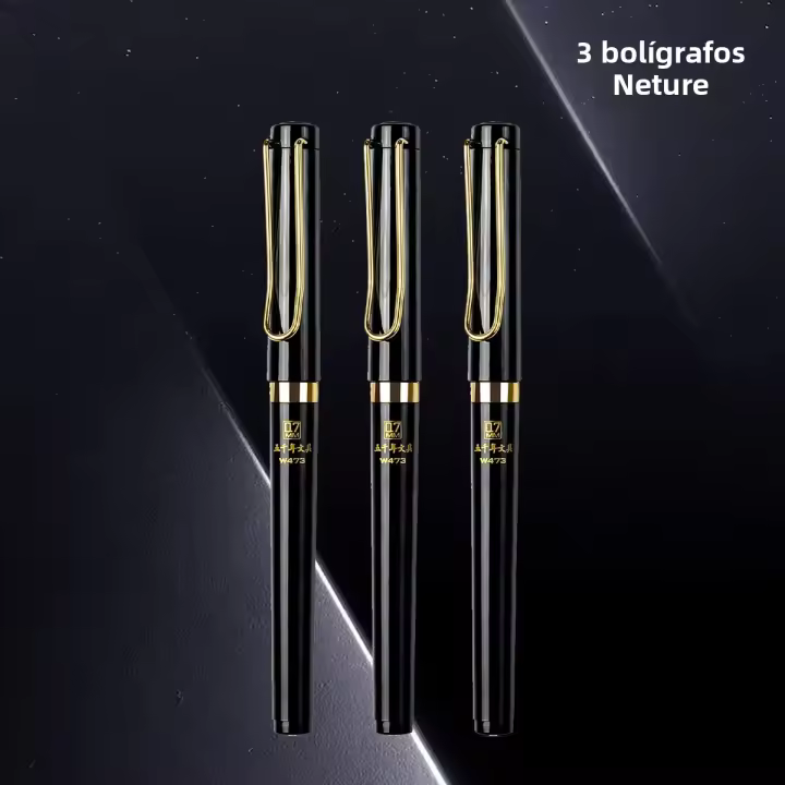 Lápices De Gel Elásticos WQN 3/6/12PCS 0.7mm Tinta Negra Suave Y Elegante Para Exámenes Y Finanzas Estación De Trabajo Y Escuela - 1
