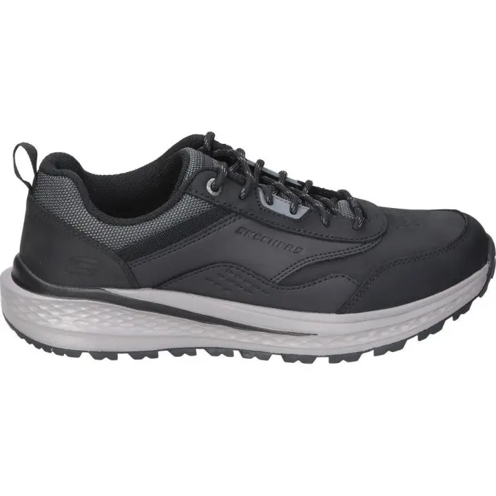 SKECHERS | Zapatos Skechers para Hombre – Zapatos Casual en Color Negro – Zapatos Cómodos con Cierre de Cordones – Estilo Casual – Polipiel – Cómodos y Versátiles – Modelo 210925-BLK - 1