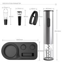 Abrevidrio Eléctrico Automático Para Vino Y Cerveza Con Cortauñas Accesorio De Cocina De Acero Inoxidable Ecológico - details 1