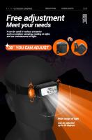 Linterna Frontal LED Recargable Mini Con Sensor Torch De Mano Para Camping Y Búsqueda De Emergencias Fuente De Luz Potente USB - details 5