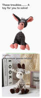 Juguete De Mordedor Para Perros Forma De Burro Suave Y Resistente Al Masticar Juguete De Peluche Para Entrenamiento De Dientes Y Diversion - details 2