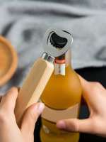 Abrebotellas Leeseph Con Mango De Madera Para Cerveza Bebidas Sofisticadas Abrebotellas De Acero Inoxidable Para Casa Bar Restaurante - details 3