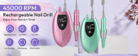 Taladro De Uñas Profesional 45000RPM Con Modo Pausa Máquina De Manicura Eléctrica Para Esmalte De Gel Y Salón De Belleza Accesorios De Taladro De Uñas - details 0