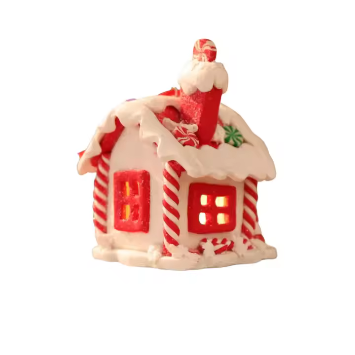 Luz LED Para Decoración De Navidad Casa De Galleta Adorno De Árbol De Navidad Y Año Nuevo Material De Silicona Tamaño Pequeño - 1