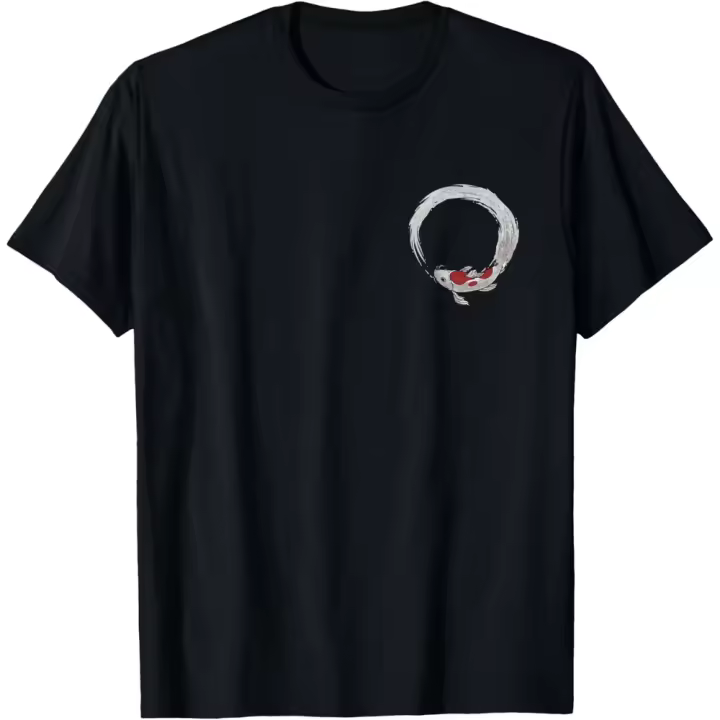 Camiseta de Manga Corta, 100% Algodón, Ropa Unisex para Hombres y Mujeres en 5 Tallas, Camiseta Negra, Cuello redondo con estampado. - 1