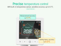 Termostato Inteligente Inalámbrico WiFi Tuya Para Calefacción De Boilera Programable Control Remoto De Temperatura De Habitación Compatible Con Alexa Google - details 3