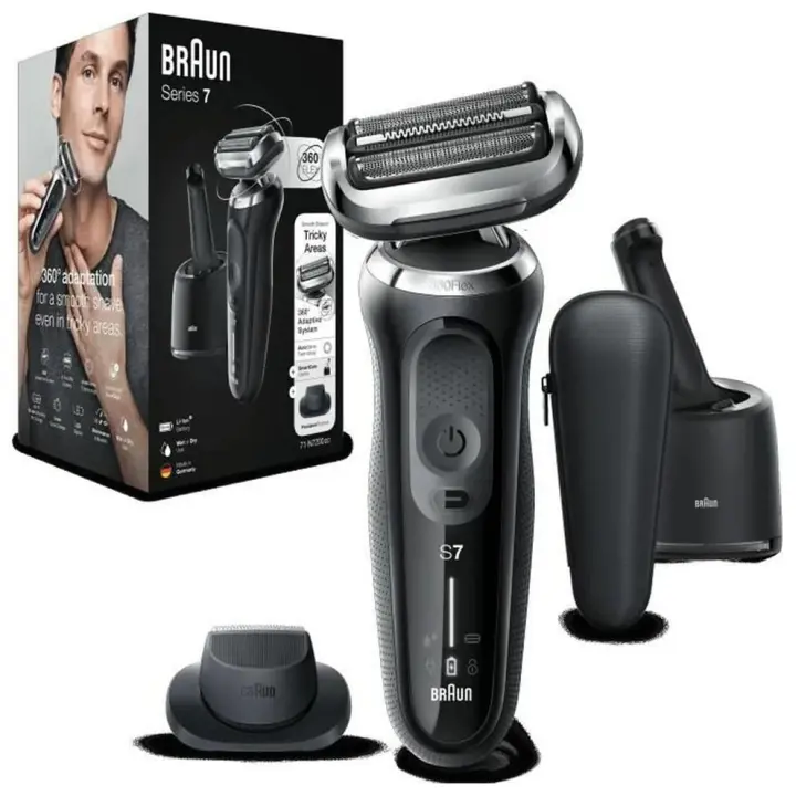 BRAUN 71-N7200CC Afeitadora Series 7 Cabezal flexible 360º 50 min., con buena autonomía, centro de limpieza - 1