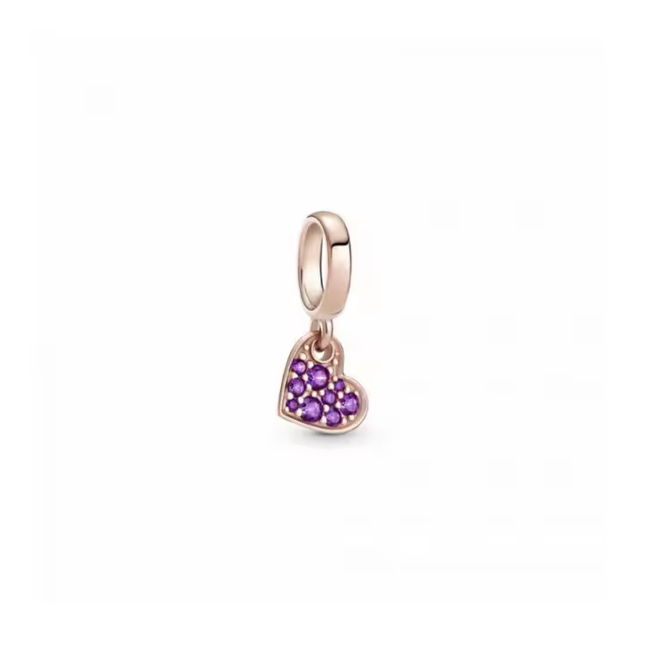 Charm Colgante en Pandora Rose Corazón Morado en Pavé Pandora - 789404C03 - 1