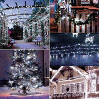 Luces LED Solares Para Jardín Y Fiesta Navideña Cadena De Luces De Hadas Impermeables 8 Modos 12M Decoración De Año Nuevo - details 11