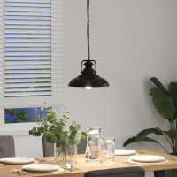 vidaXL Lámpara colgante E27 negra Ø 31 cm Hierro - details 2