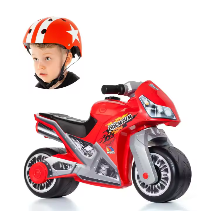 MOLTO Moto correpasillos Molto Cross Premium Roja + Casco Rojo Star - 1