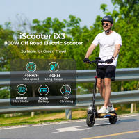 iScooter iX3 Scooter Eléctrico Plegable, Neumáticos Todoterreno Sin Cámara de 10', Motor de 800W, Batería de 10Ah, Velocidad Máxima de 40km/h, Autonomía Máxima de 40km, Altura del Manillar Ajustable, Control a través de App - details 0