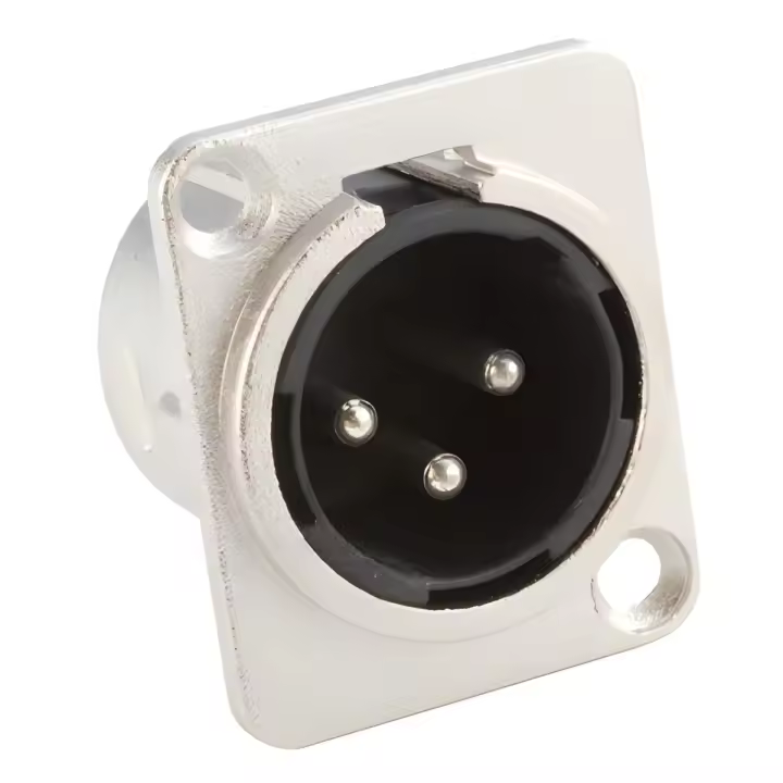 Adam Hall Base XLR Macho Tipo D 3 Pines Adaptador de Audio - 1