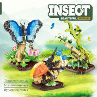 Bloques De Construcción De Serie Mundial De Insectos Muñeco Mariposa Y Mantis Modelos De Insectos Para Decoración De Escritorio Juguetes Para Adultos - details 0