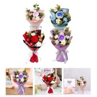 Bouquet De Flores Tejidas Decoración Para El Hogar Para Día Del Maestro Cumpleaños Aniversario Agradecimiento Día De La Madre Regalo Para Mujer - details 2