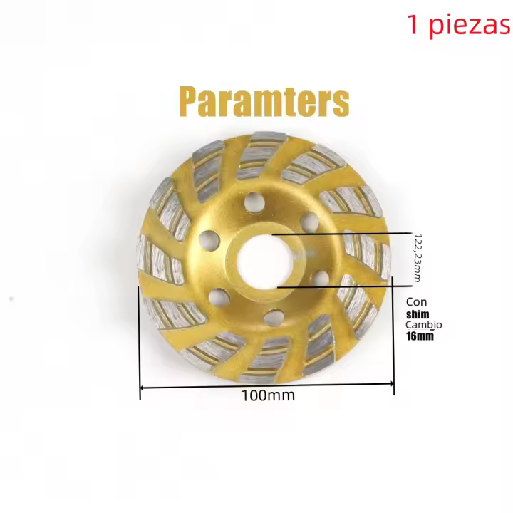 Rueda De Corte Turbo Diamante 100mm 4 Pulgadas Para Masa De Hormigón Y Cerámica 12 Secciones Para Molinos De Ángulo Resistentes - 1