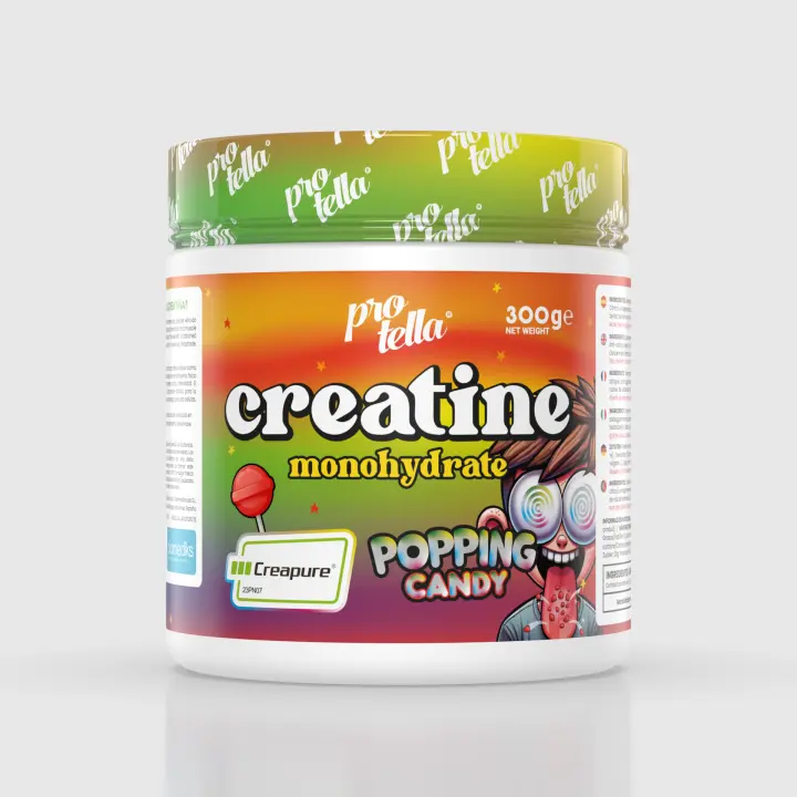 Creatina Creapure® Popping Candy 300g | Incrementa Fuerza y Masa Muscular | Mejora el Rendimiento Deportivo | Innovador Sabor con Efecto Pop Rocks | Contiene Creatina Monohidratada de Alta Pureza | Protella - 1