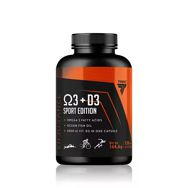 TREC NUTRITION - OMEGA 3 + VITAMINA D3 SPORT EDITION - 120 CAPSULAS - 1