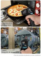 Termómetro Infrarrojo Digital No Contacto Con Imagen Láser Y Alarma De Luz LCD Medidor De Temperatura Y Humedad Pyrometer Hygrometer - details 3