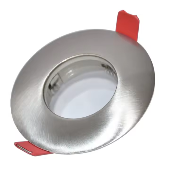 Barcelona LED Aro downlight empotrable fijo estanco IP54 Ø83MM Níquel para GU10 / MR16 - 1