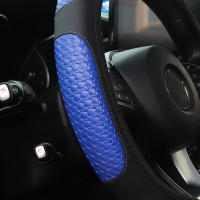 Cubierta De Volante Automotriz De Cuero Trenzado 3D Para Comodidad Ajuste Para 14.5-15 Pulgadas Sin Anillo Interior - details 15