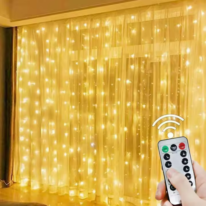 Luces LED Para Cortinas Guirnalda Encantadora Para Ventana USB Incluido Decoración De Navidad Y Boda Interior Luces De Fiestas 2026 - 1