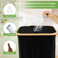 Bandeja De Reciclaje Grande 105L Para Cocina Hecha De Tela De Oxford Plegable Y Metal Ecológica Portátil Para Colección De Botellas - details 3