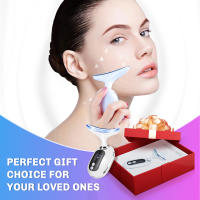 Dispositivo De Belleza Para El Cuello 3 Colores EMS Masajeador Facial Levantamiento Antiarrugas LED Fotón Eliminador De Doble Mentón Rejuvenecimiento De La Piel - details 7