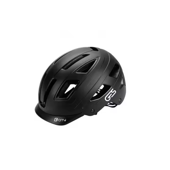 Casco de Bicicleta Ges City Talla M Negro Mate con Luz LED y Protección para Barbilla - 1
