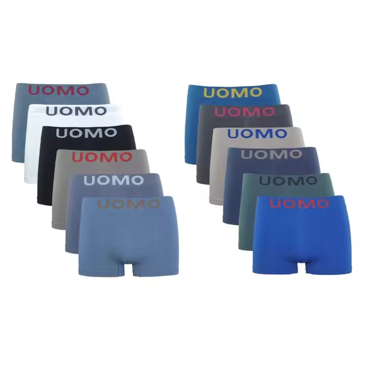 Calzoncillos para Hombres lycra Transpirables boxers para Hombres Elásticos Pack 6 Colores Lisos - Comodidad Deportiva Transpirable - 1