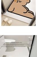 VIKAMA Alfombra Antideslizante Absorbente De Diatomita Con Diseño De Conejo Anormal Y Dibujos Animados Para Baño Entrada Piso Del Hogar - details 4