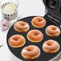 Máquina Eléctrica antiadherente para hacer rosquillas, dispositivo de cocina de 1200W, 110/240V con 7 orificios para hacer gofres y pasteles, enchufe europeo y estadounidense para uso doméstico - details 3