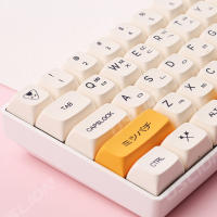 XDA PBT Keycaps Conjunto De 140 Teclas Para Teclado Mecánico De Juego Coreano Japonés Inglés Dye Sub Honey Milk Compatible Con 61/64/68/84/75/87/96/104 Teclas - details 2