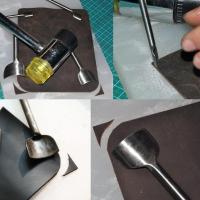 1PC Herramienta De Cortadora Redonda Media En Cuero Para DIY Cinturones Bolsos Correas Herramientas De Punched Cowhide Set De Herramientas De Cuero - details 1