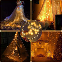 6 Pack Luces Faeiras LED Operadas Por Batería Cadena De Luz Impermeable Con Hilo De Plata Para Decoración De Bodas Y Fiestas En El Dormitorio Patio Y Navidad - details 5