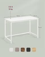 Escritorio Industrial Compacto - 60x120x76 cm, Mesa de Oficina y Estación de Trabajo, Ideal para Teletrabajo, Estudio y Dormitorio, Estructura de Metal - details 4