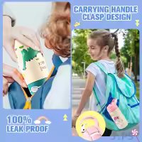 Botella Térmica Para Niños 400ML Unicornio Mantener Agua Fría Botella De Agua Portátil Para Viajes Y Escuela Libre BPA - details 12